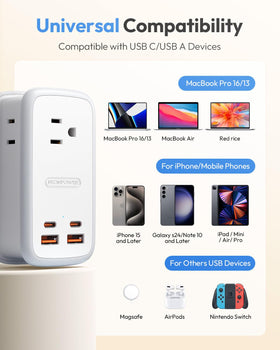 NTONPOWER charging a laptop and phone simultaneously for efficient power