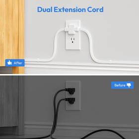 NTONPOWER flat cord hidden under rug demonstrating low-profile installation benefit