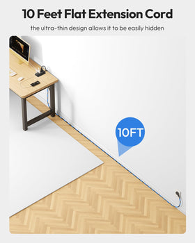 NTONPOWER hidden under rug illustrating discreet cable routing and safety