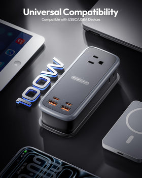 NTONPOWER held in hand to show compact travel size advantage