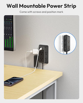 NTONPOWER in office setup powering monitor, lamp and phone chargers efficiently