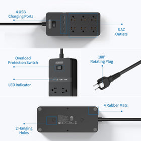 NTONPOWER in entertainment setup feeding TV, router, and speaker devices safely
