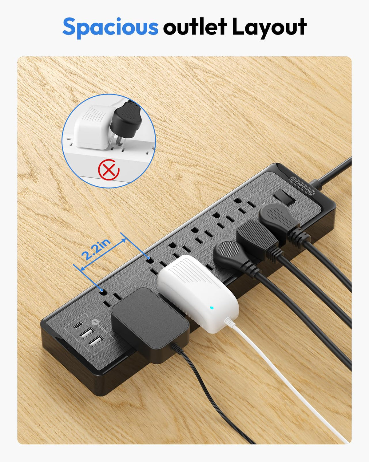 NTONPOWER on a home office desk showing organized devices and charging efficiency