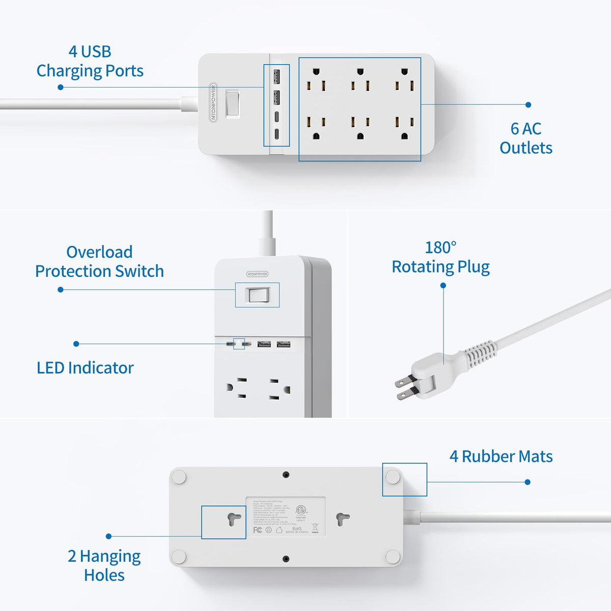 NTONPOWER lifestyle livingroom setup powering TV and devices safely