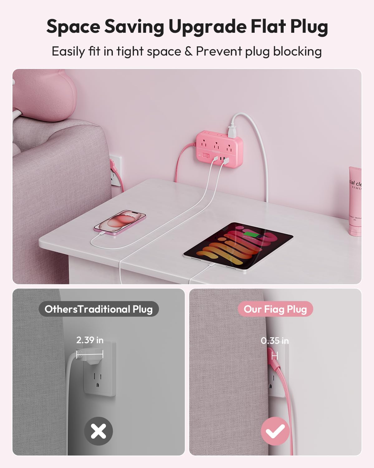 NTONPOWER mounted on desk lifestyle view, secure wall-mounted organization and power