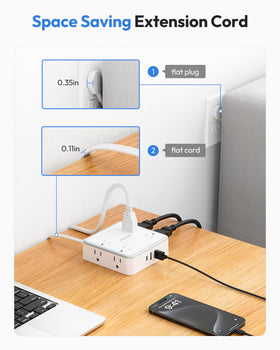 NTONPOWER mounted on wall in office saving desk space and keeping cables tidy
