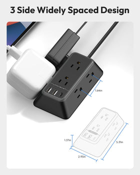 NTONPOWER mounted on wall demonstrating tidy space-saving installation
