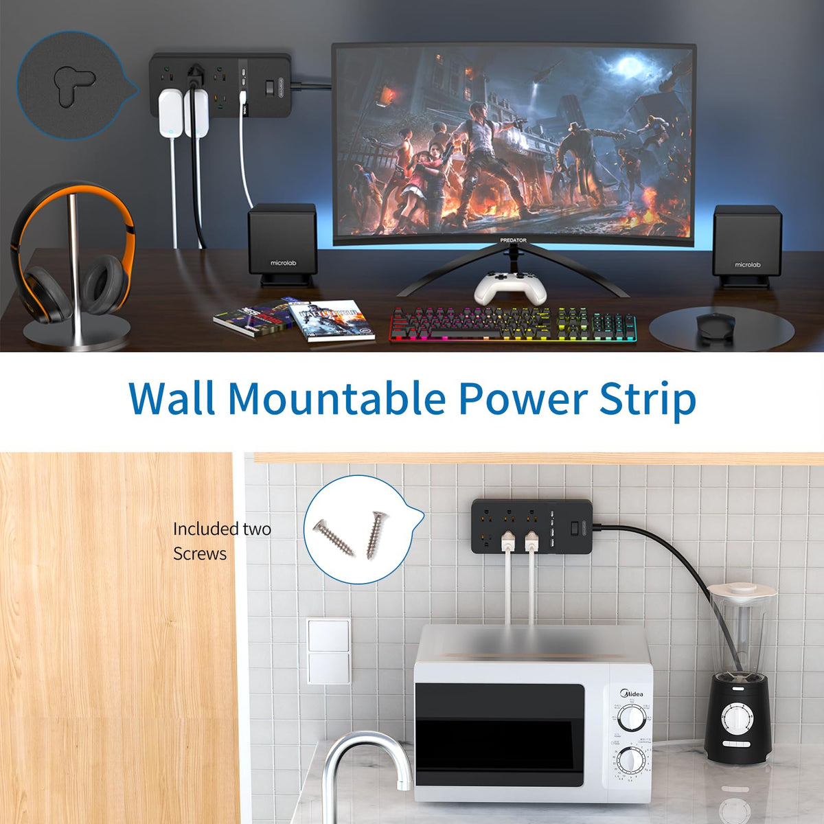 NTONPOWER mounted under desk demonstrating space-saving and accessible power