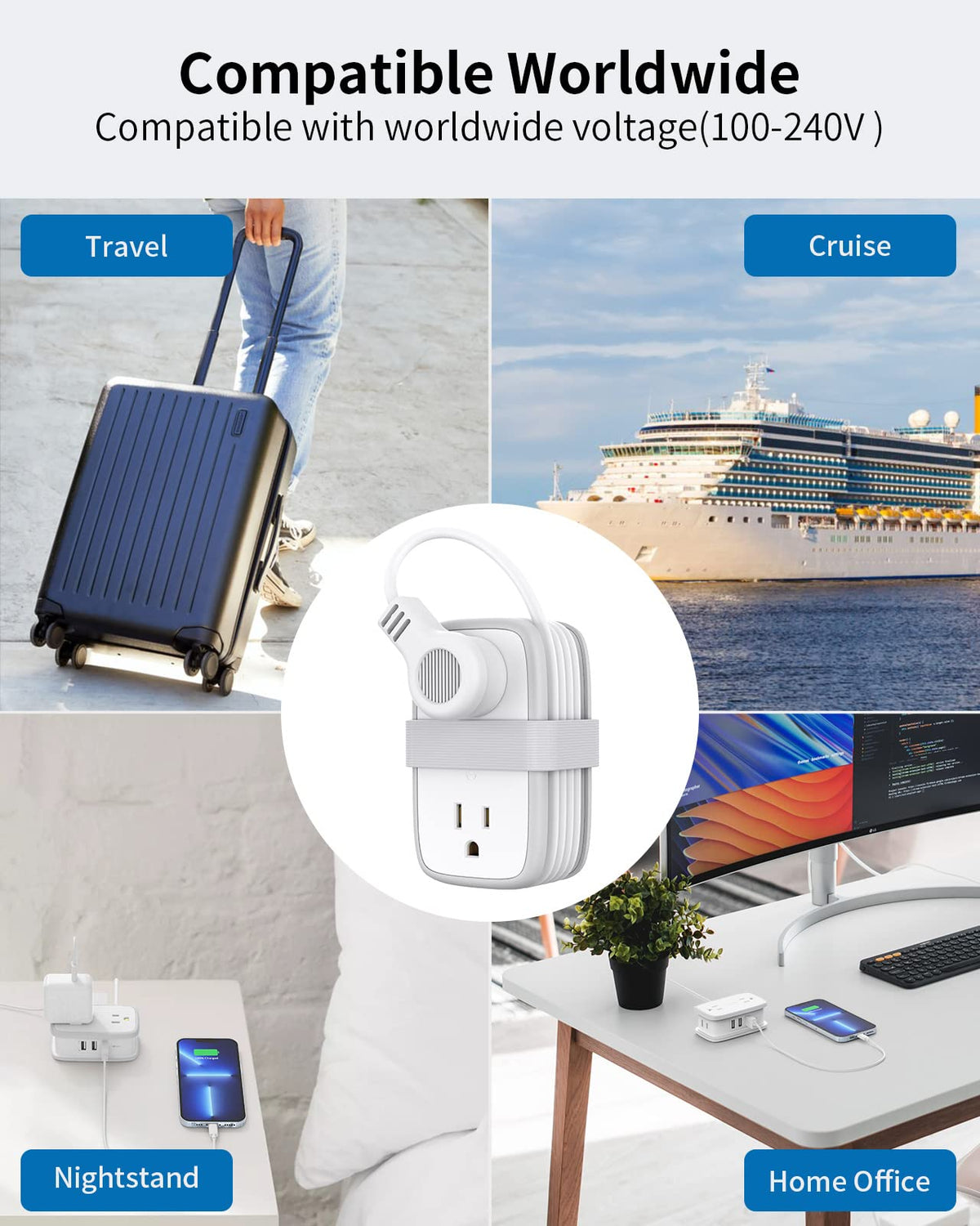NTONPOWER on desk charging multiple devices to organize workspaces