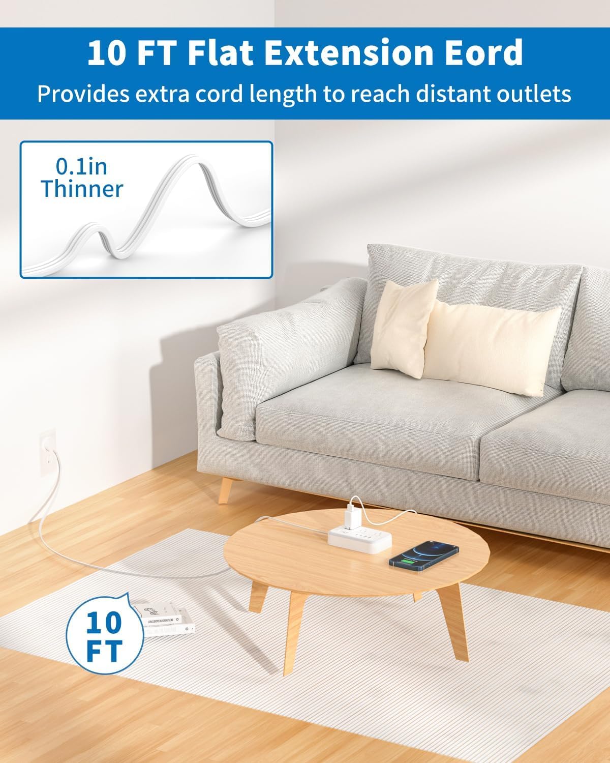NTONPOWER outlet spacing close-up fitting large adapters without blocking