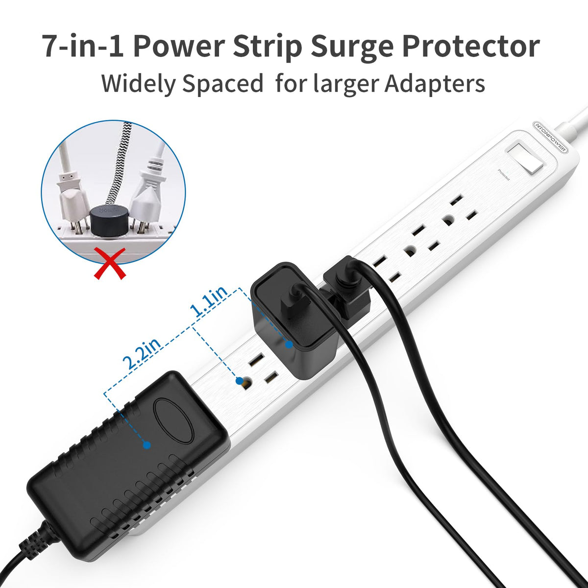 NTONPOWER overload protector automatically trips to prevent issues