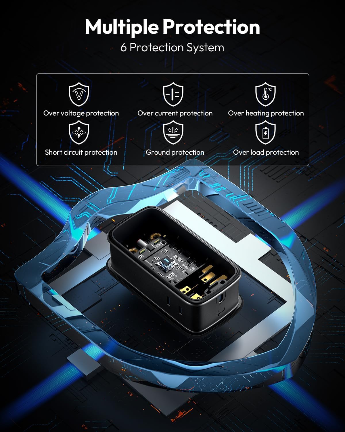 NTONPOWER packaged box open with contents, ready-to-use travel charging kit