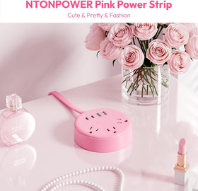 NTONPOWER pink ideal for vanity desks and travel.