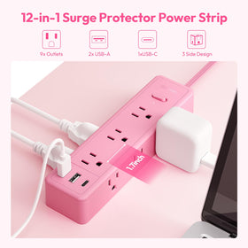 NTONPOWER side angle highlighting three-sided outlets preventing adapter crowding