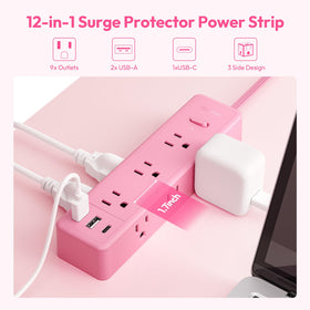 NTONPOWER three-sided outlets detail illustrating wide spacing for bulky adapters and clean layout