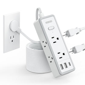 NTONPOWER power strip with 1080J surge protection safeguards electronics during surges.