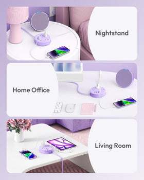 NTONPOWER purple desk accessory power hub in a compact layout
