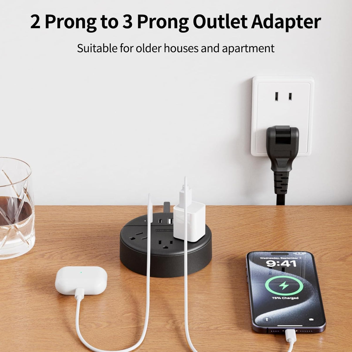 NTONPOWER rotating plug 180 degrees for tight spaces.