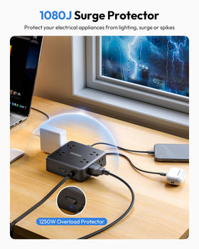 NTONPOWER held in hand for scale, compact cube size saves tabletop area