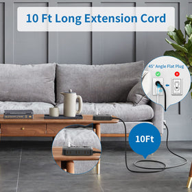 NTONPOWER six outlets on two sides frees space for larger adapters