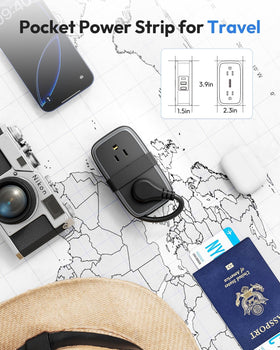 NTONPOWER next to smartphone to show compact size for easy transport