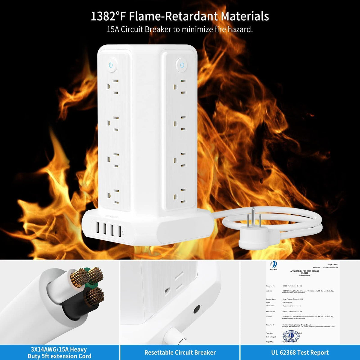 NTONPOWER efficient socket spacing aids tidy cord arrangement