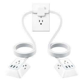 NTONPOWER split extension cord front view showing dual 6ft arms and outlets for convenient access