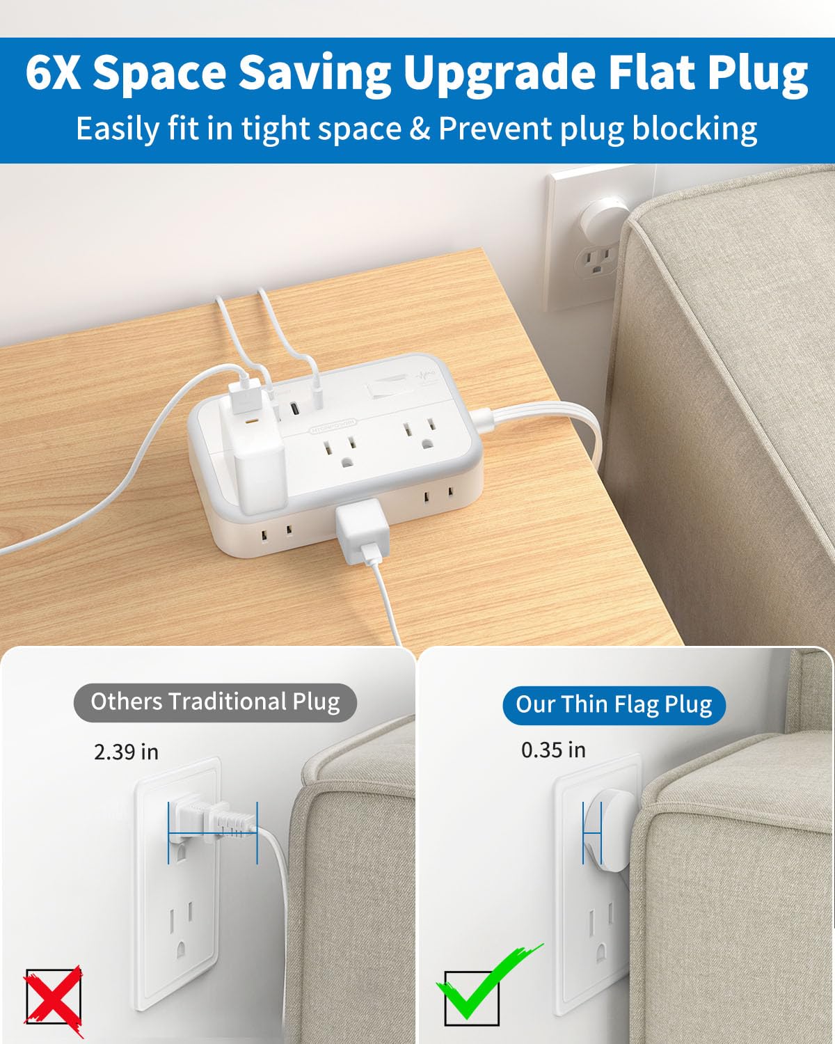NTONPOWER safety label and surge protection marking showing protective energy rating