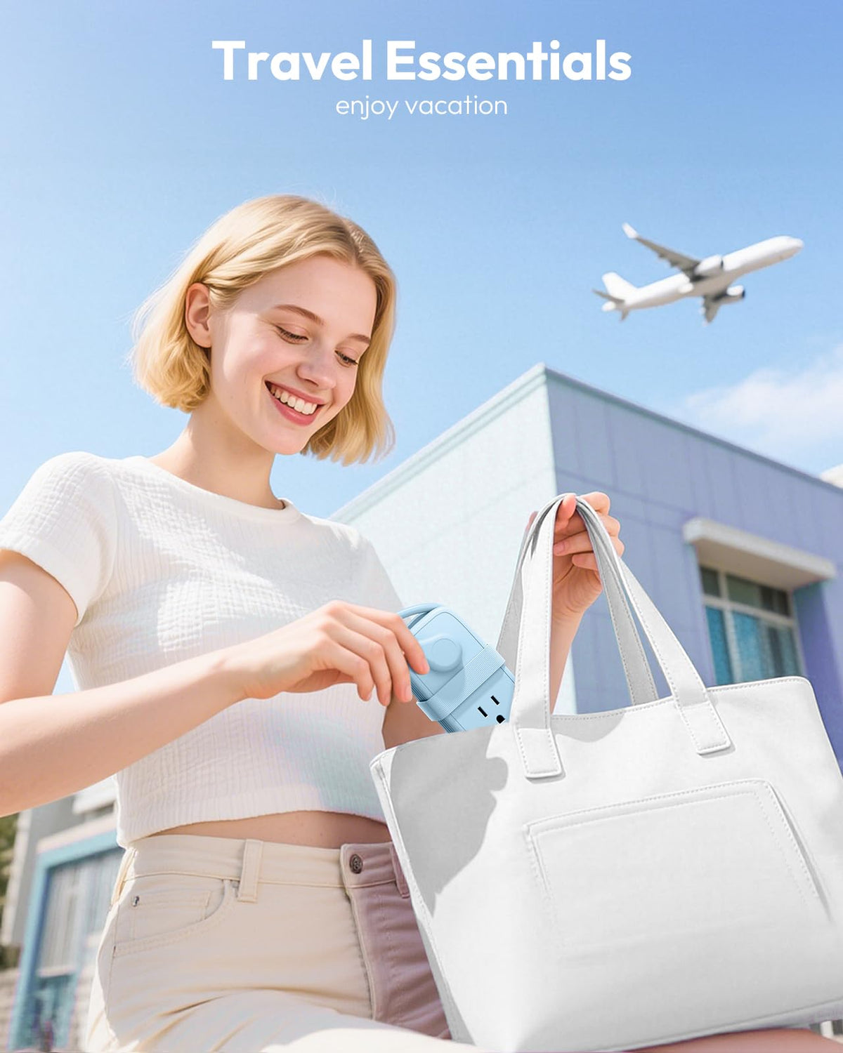 NTONPOWER travel power strip 7-in-1 provides multiple ports for devices on the go.
