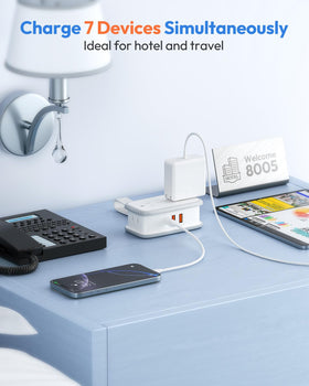 NTONPOWER 7-in-1 power strip powers multiple devices at once