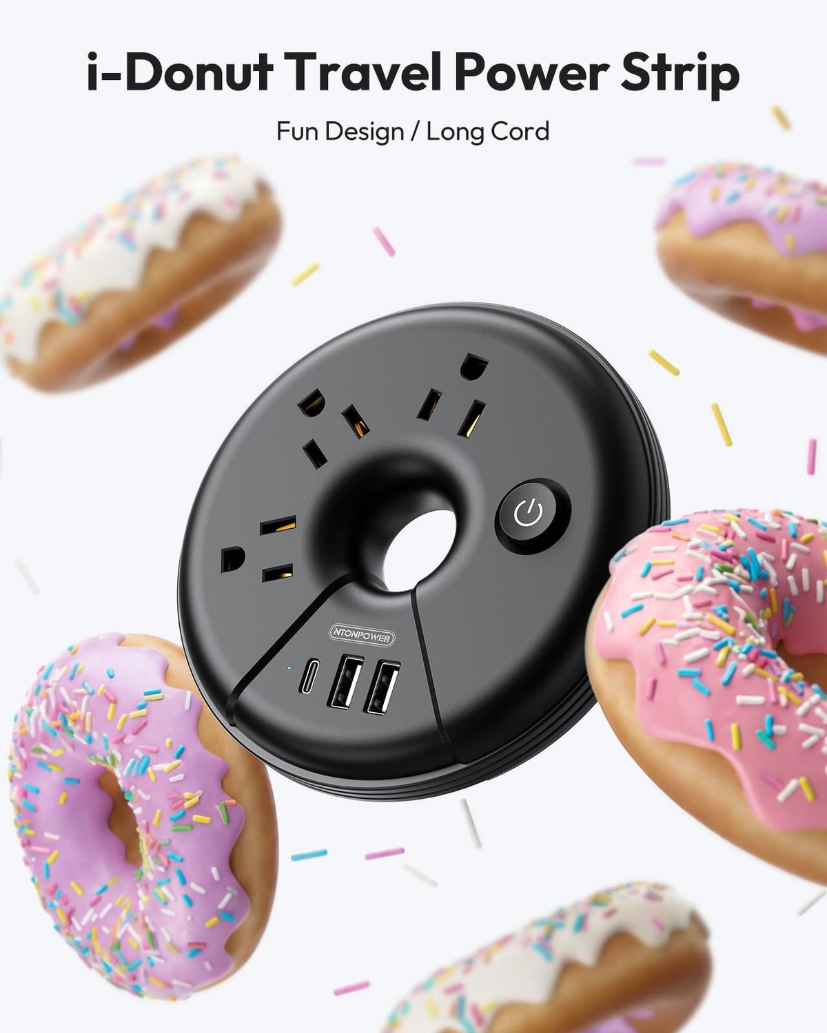 NTONPOWER compact design fits in luggage to reduce charging clutter.