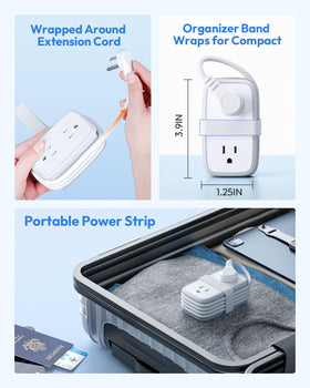 NTONPOWER wrap-around cord keeps cables tidy during travel