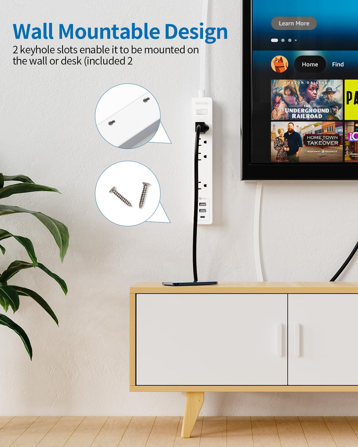 NTONPOWER thin cord under rug creating a smooth, trip-free floor surface