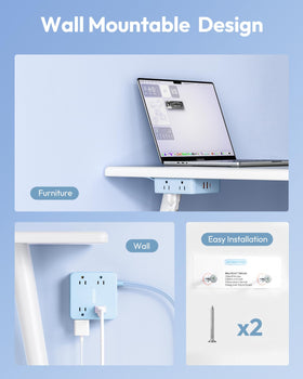 NTONPOWER USB-A 2.4A and USB-C 3A auto-detect charging for devices.
