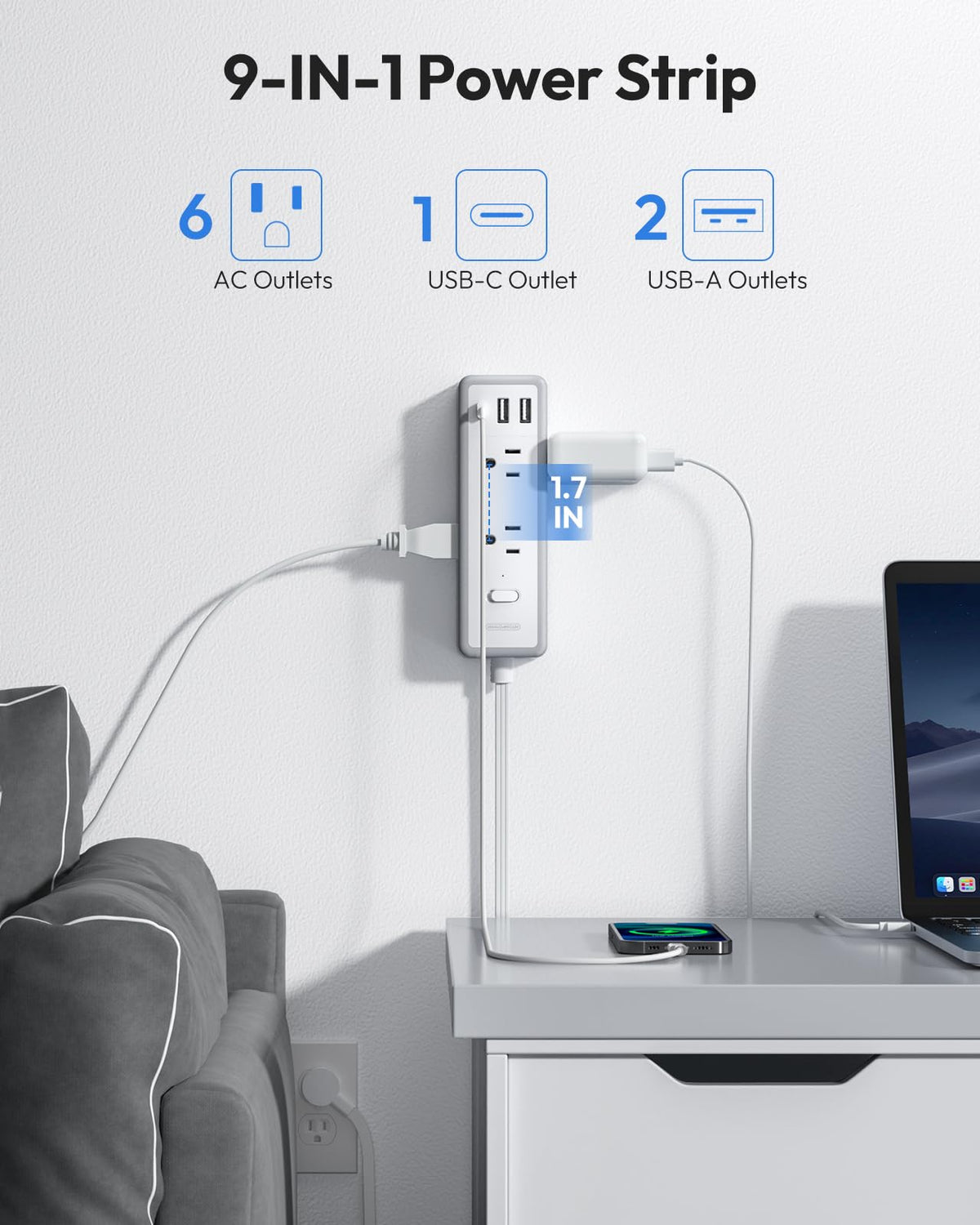 NTONPOWER USB-A ports provide simultaneous charging for multiple gadgets.