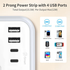NTONPOWER USB-C fast charging ports power compatible devices quickly.