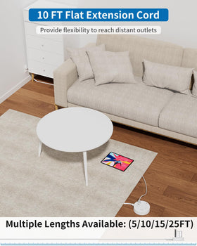 NTONPOWER ultra-thin flat plug hugs the wall to free space.