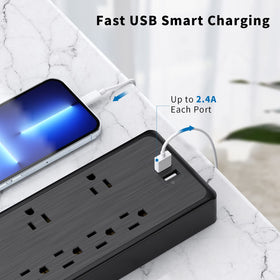 NTONPOWER two USB ports share up to 2.4A for quick charging.