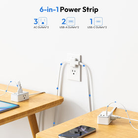 NTONPOWER USB-C and USB-A ports plus AC sockets for simultaneous charging benefit