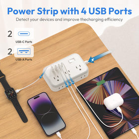 NTONPOWER USB ports detail with Smart IC for efficient device charging