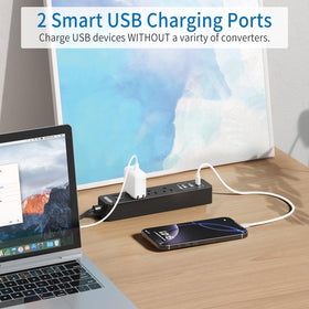 NTONPOWER USB ports detail showing smart charging for faster device power