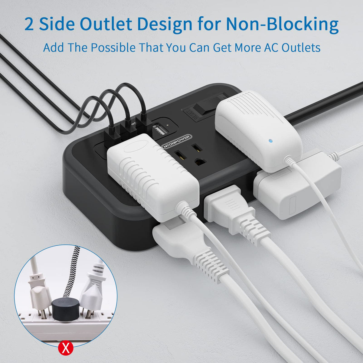 NTONPOWER wall mount charging option for convenient placement