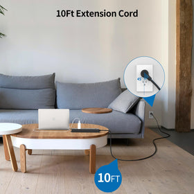 NTONPOWER widely spaced outlets fit larger adapters without blocking others.