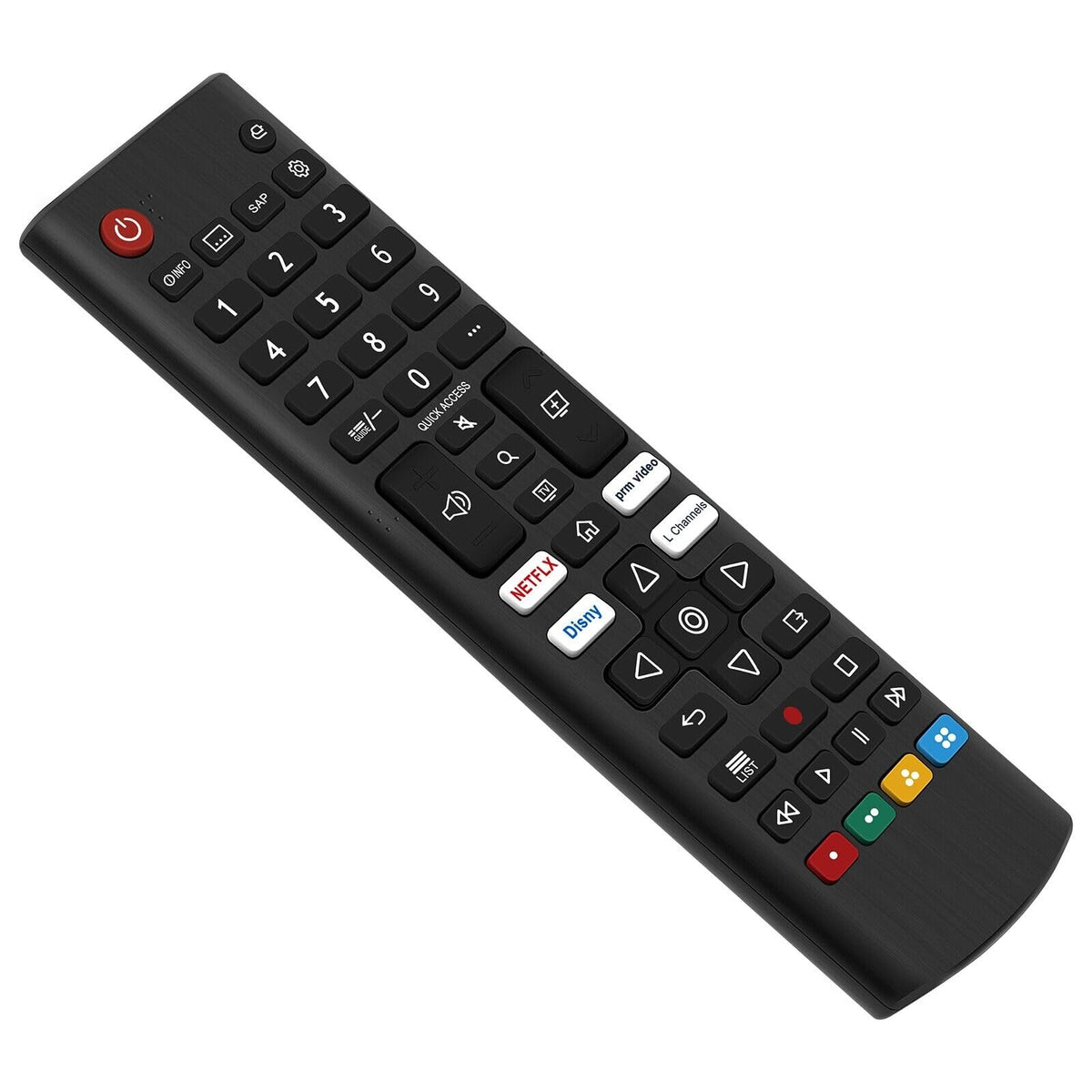 NTQinParts LG remote for 65UQ7070ZUE, side view, ergonomic grip for comfortable operation