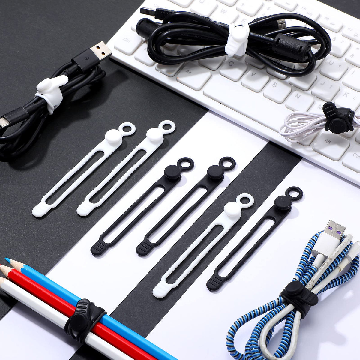 Nuanchu 40pc set provides color options for quick cable identification.