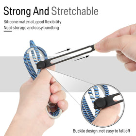 Nuanchu multi-purpose cord management keeps wires tidy during travel.