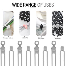 Nuanchu silicone ties with adjustable buckle stack cables neatly.