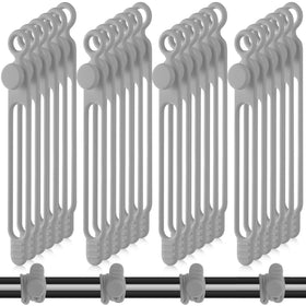 Nuanchu silicone cable ties closeup of adjustable buckle for secure length and easy cable management