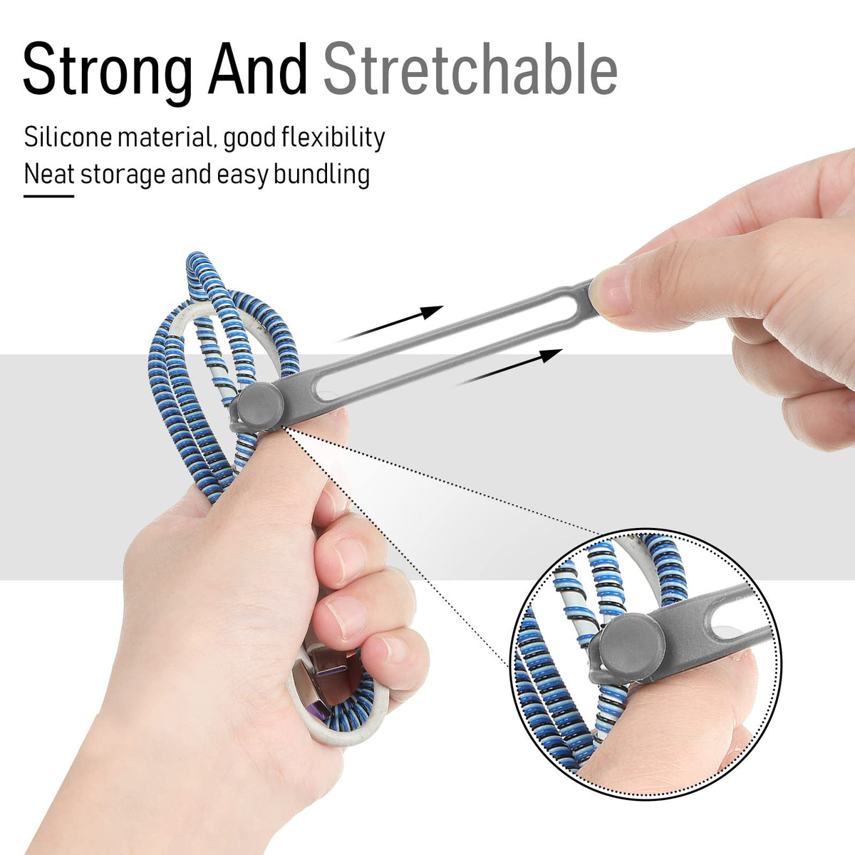 Nuanchu silicone cable ties feel soft yet durable for daily organization tasks