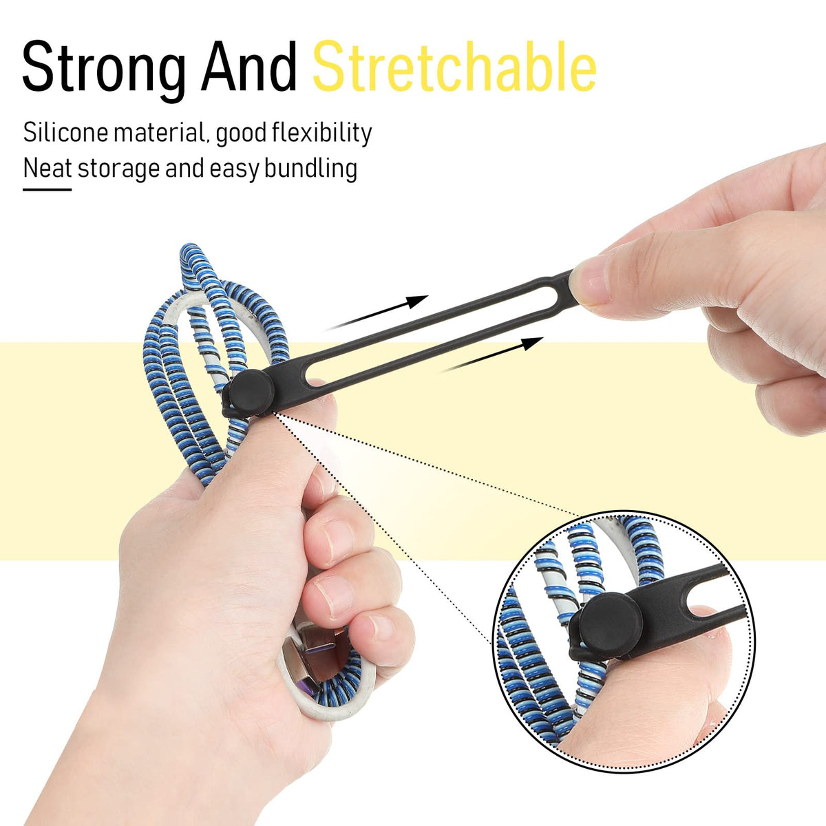 Nuanchu soft silicone material shown as durable, flexible, and reusable.